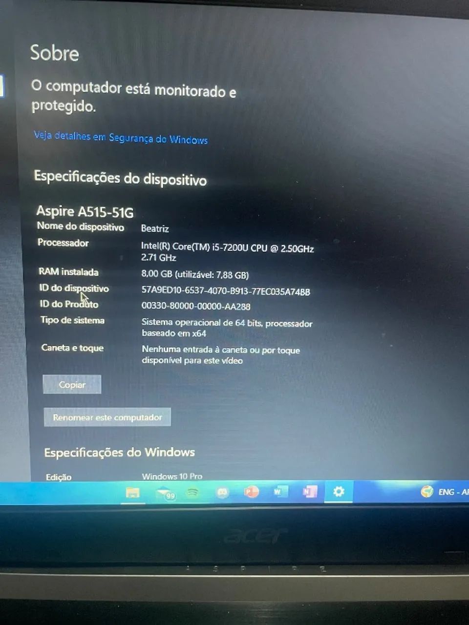 NOTEBOOK ACER ASPIRE A515-51G - Foto 4
