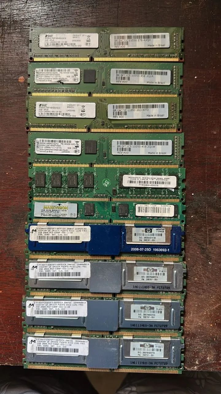 MEMORIAS DIVERSAS DE PC