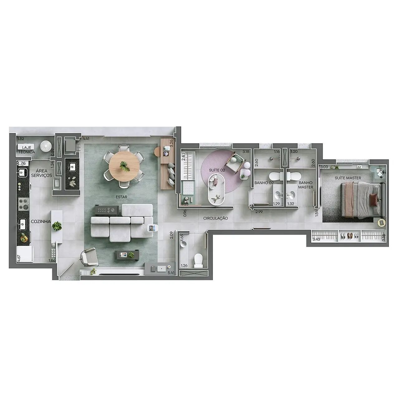 Apartamento para venda tem 92 metros quadrados com 2 quartos - Foto 3