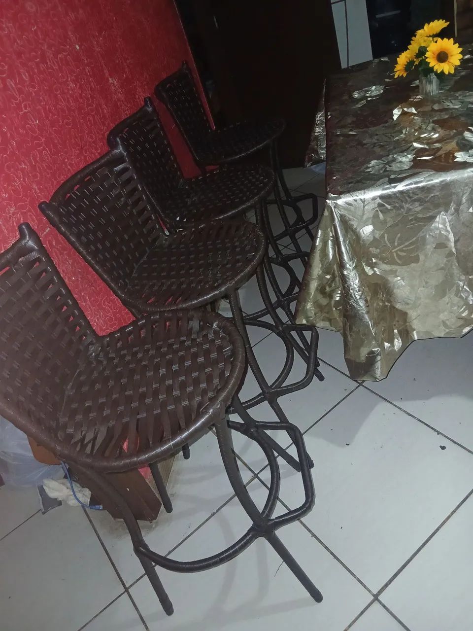 Jogo de 4 banquetas 