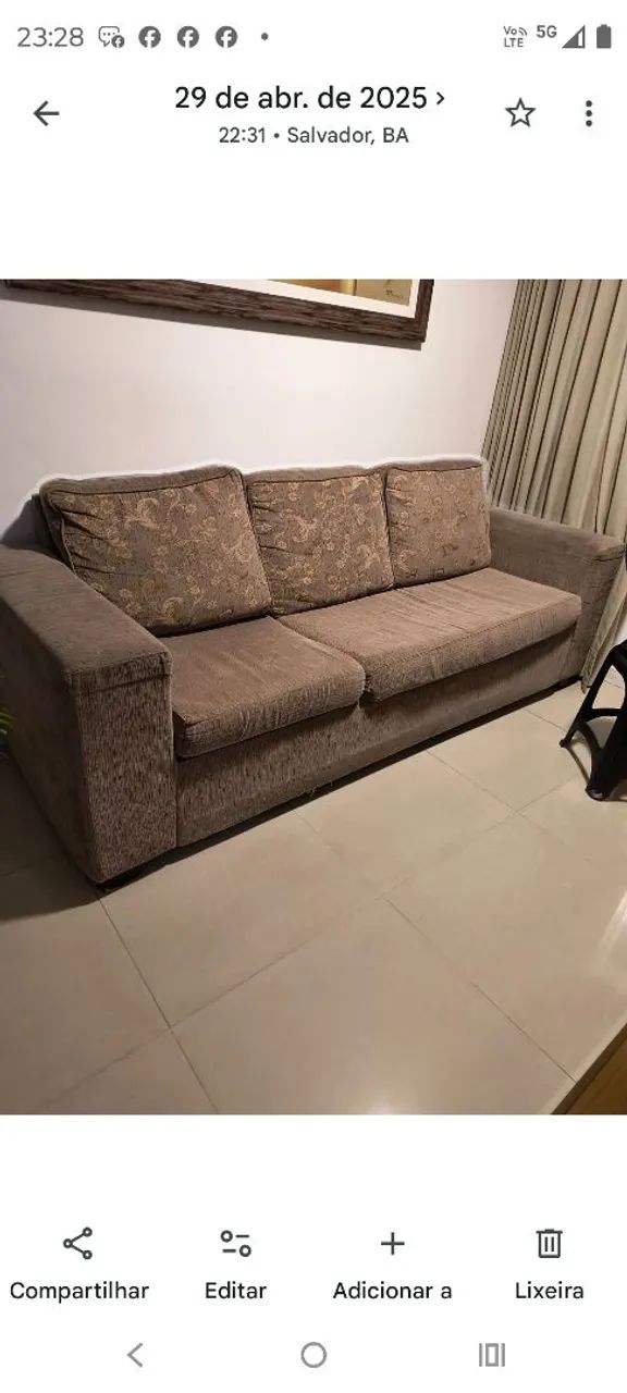 Vendo sofá três lugares bom estado - Foto 2