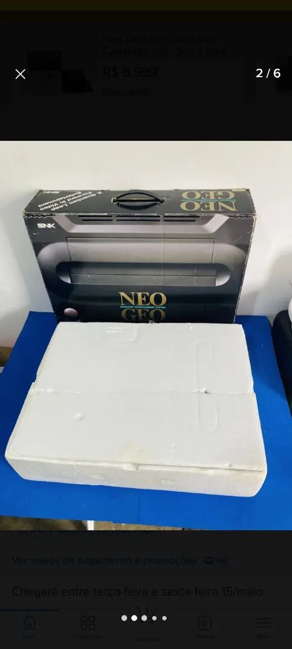 Neo Geo Aes + Metal Slug 3 original ótimo estado - Consoles de