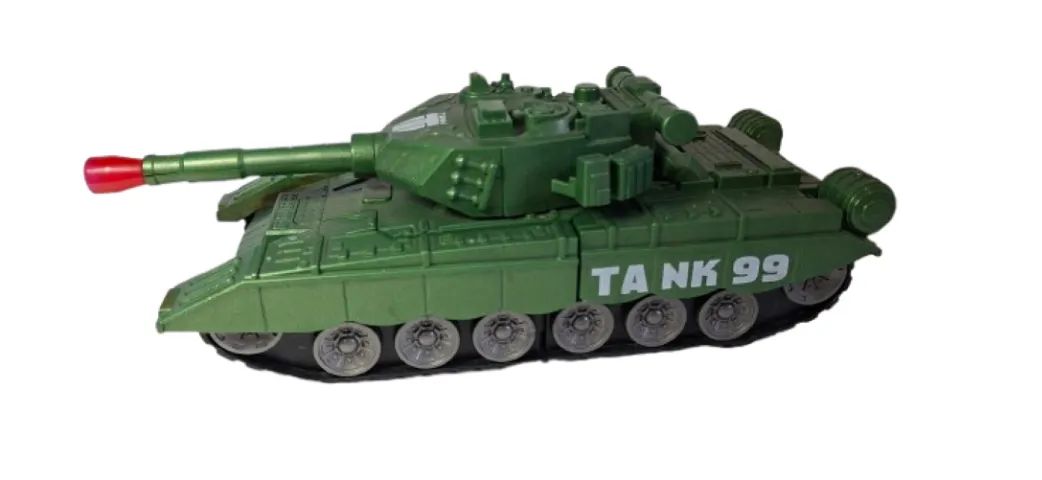 Tanque Vira Robô Transformes Carro Som E Luzes Tanque Robô Verde/ Usado - Foto 2