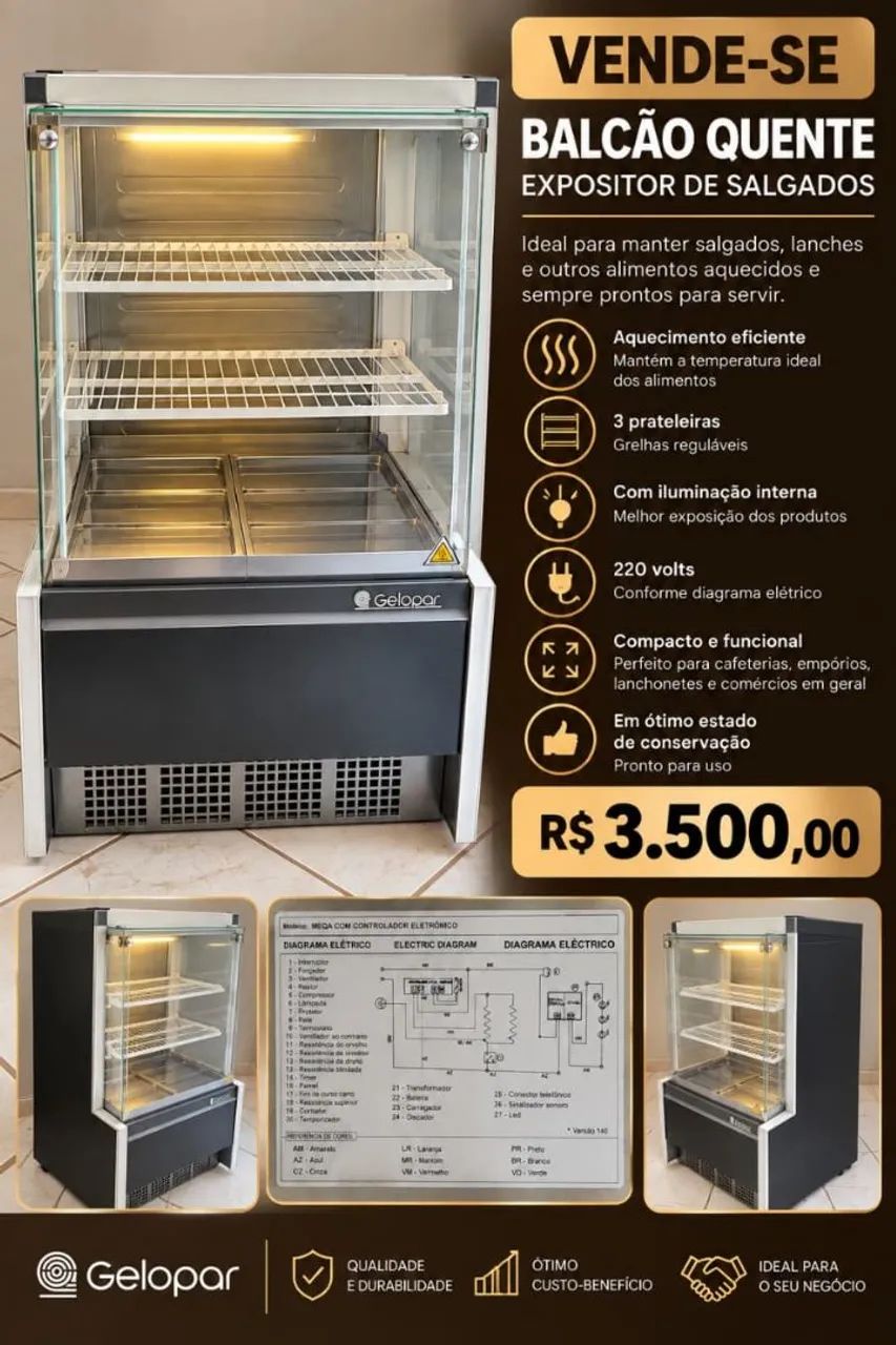 Estufa para salgado