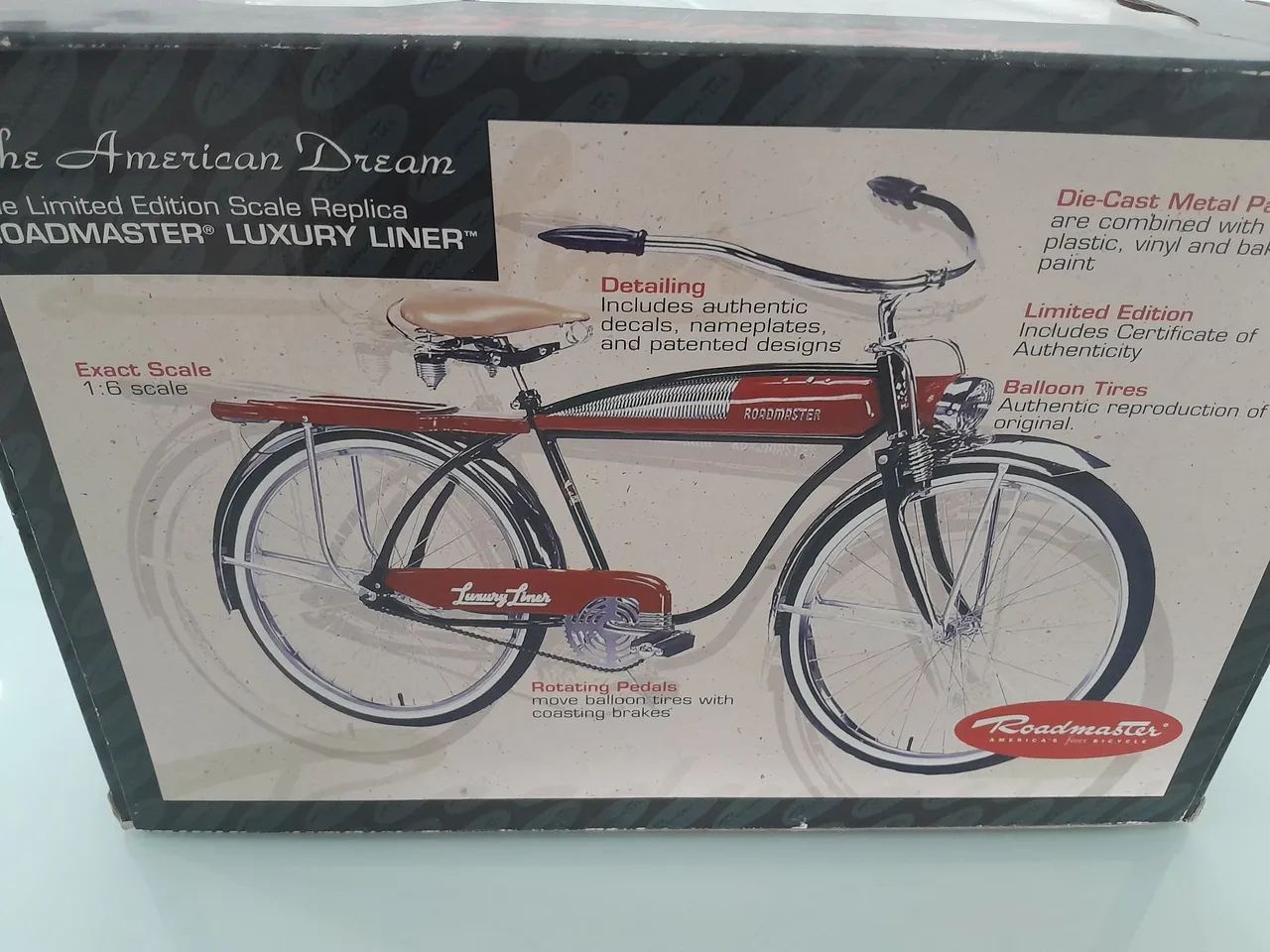 Rara Miniatura de bicicleta antiga USA Roadmaster - Foto 2