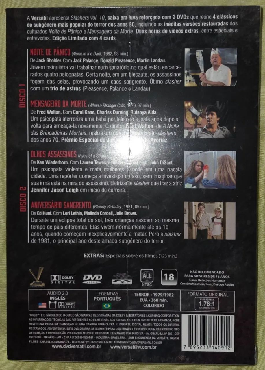 DVD Slashers X Versátil LACRADO - CDs, DVDs etc - Vila Martins