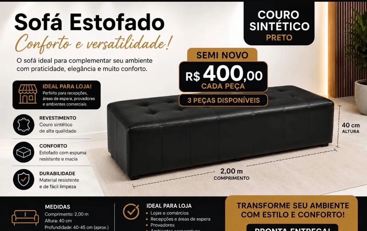 Sofá estofado 