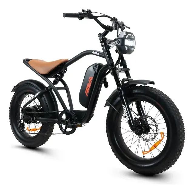 Bicicleta Elétrica Tsw Rava E-chopper Cor Preto Aro 20