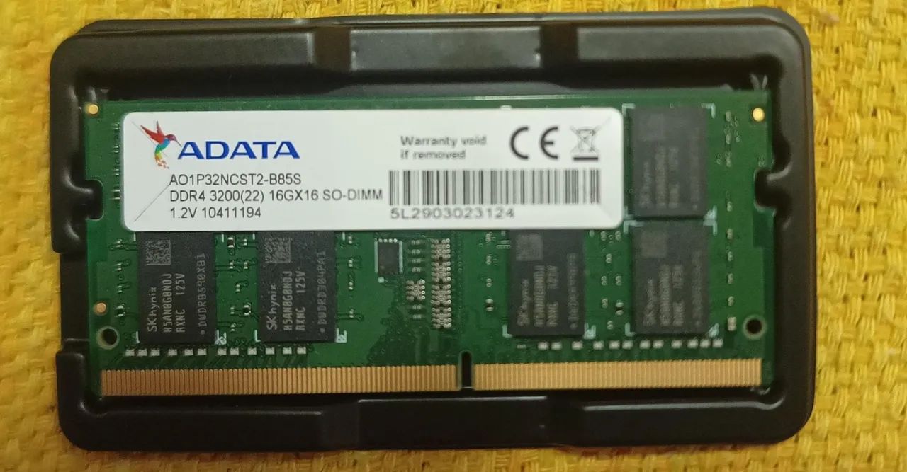 2x Memória RAM ADATA 16GB DDR4 3200GHz Usadas - Memória RAM