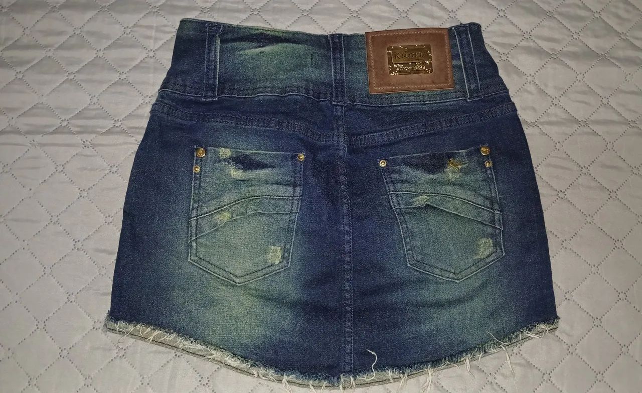 Saia Jeans tam. 38 com elasticidade  - Foto 3