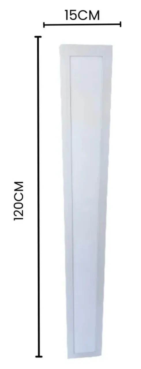 PAINEL DE EMBUTIR LED RETANGULAR 3000K 72W BIVOLT (L) 120CM X (P) 15CM ALUMÍNIO BRANCO - Foto 3