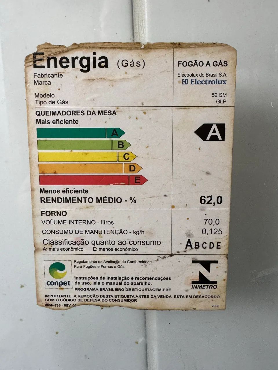 Fogão 4 bocas Electrolux 