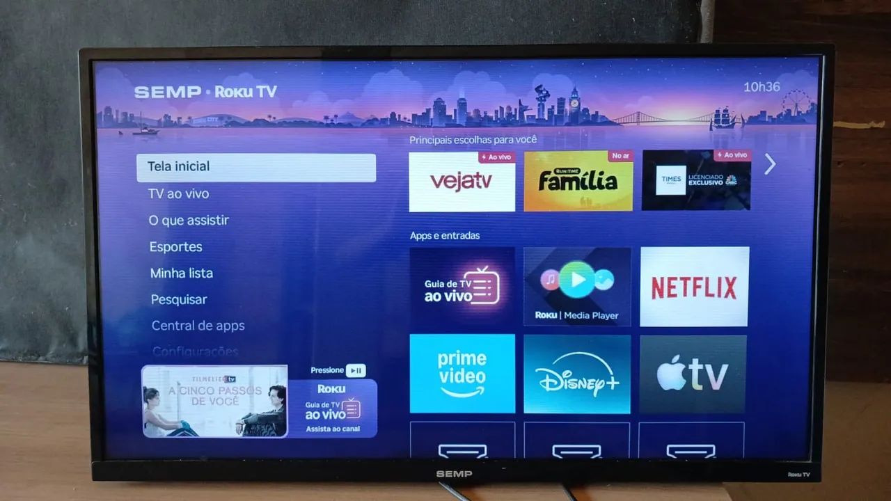 Smart tv 32 pol semp Toshiba com controle