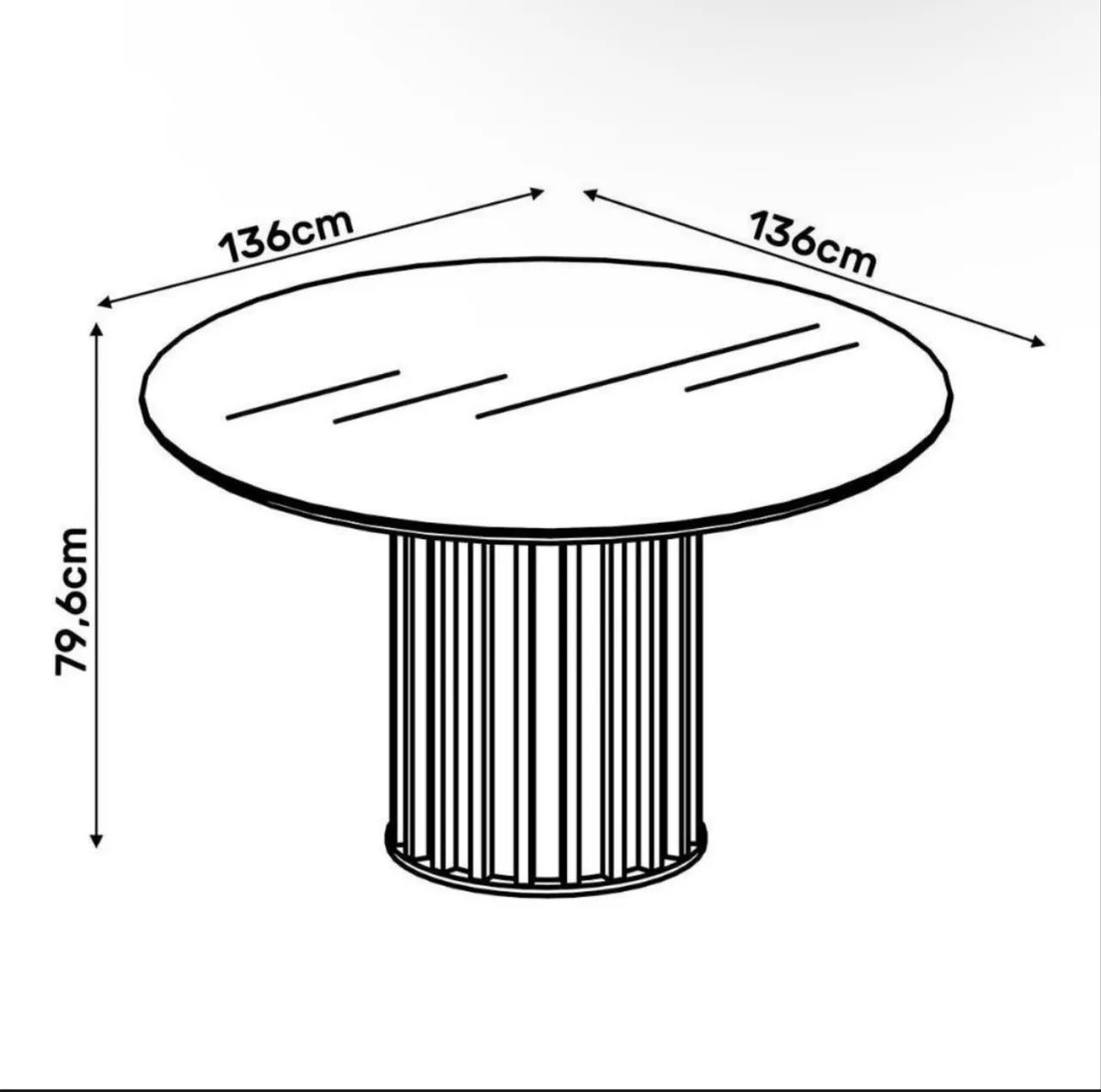 Conjunto de Mesa DJ Móveis com 6 Cadeiras - Foto 5