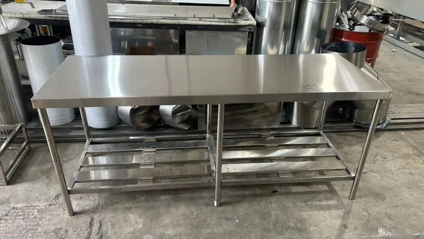 Bancada Inox 1,50m Área de Apoio Restaurante