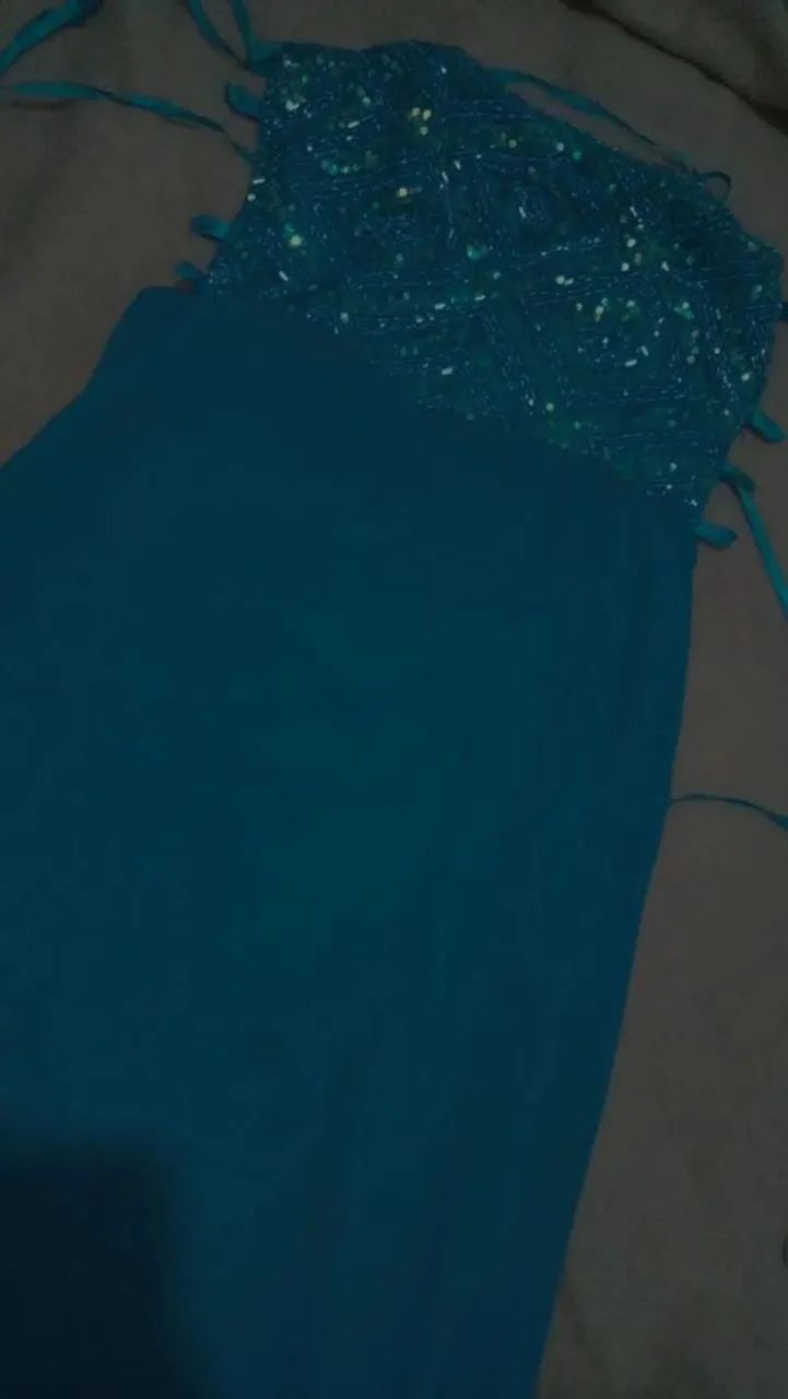 Vestido ? longo "azul Tiffany  - Foto 4
