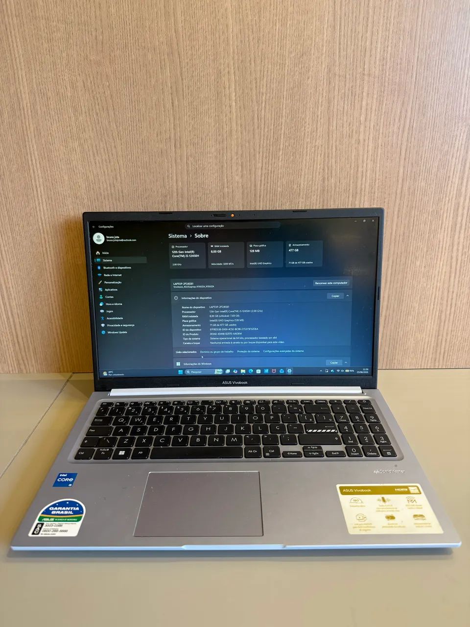 NOTEBOOK ASUS VIVOBOOK TELA DE 15 - 12 GERAÇÃO  - Foto 3