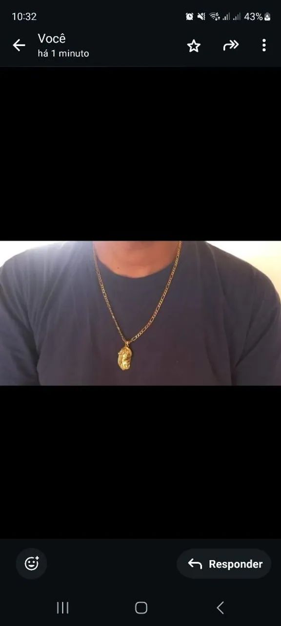 Corrente banhada ouro