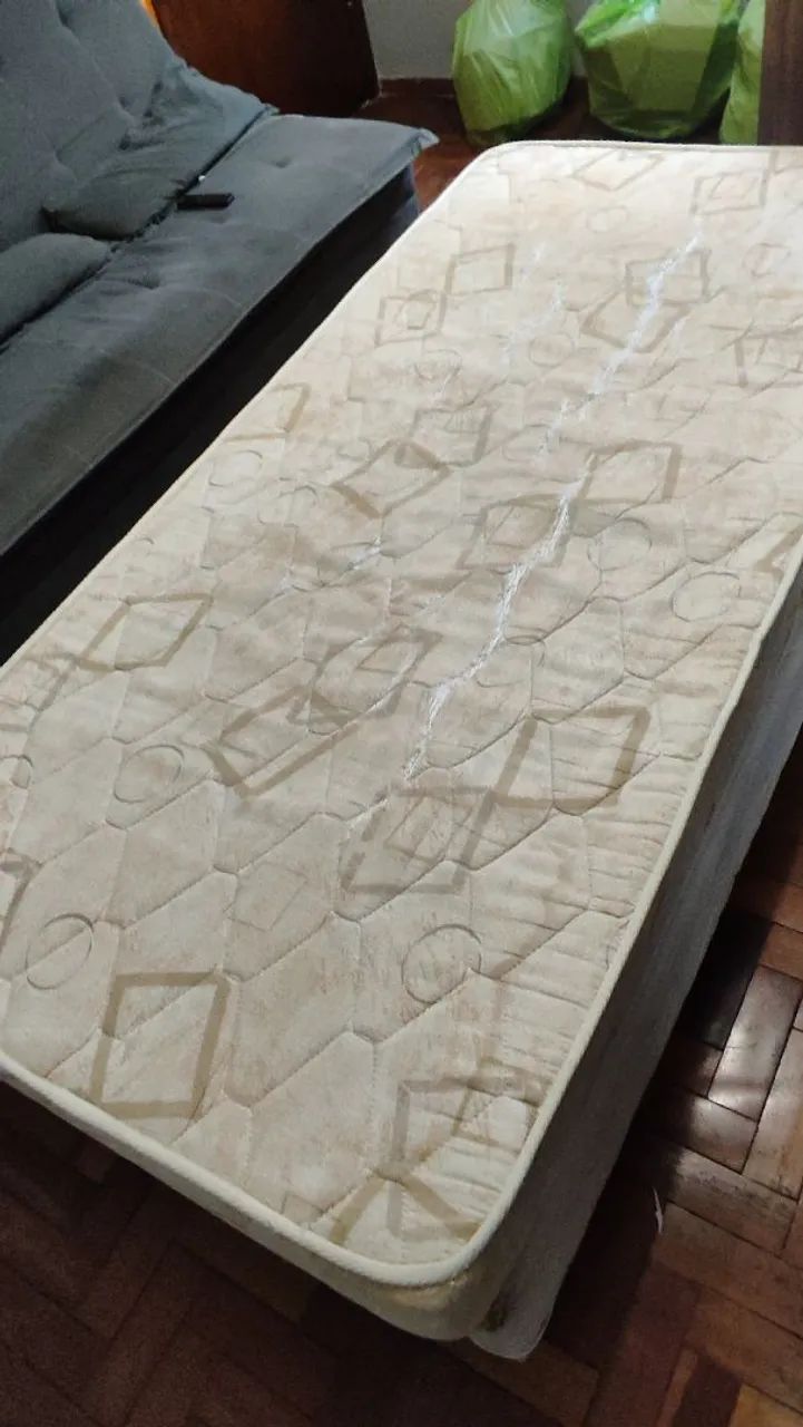 Cama Solteiro Base Ortochrin e Colchão Comum - Foto 3