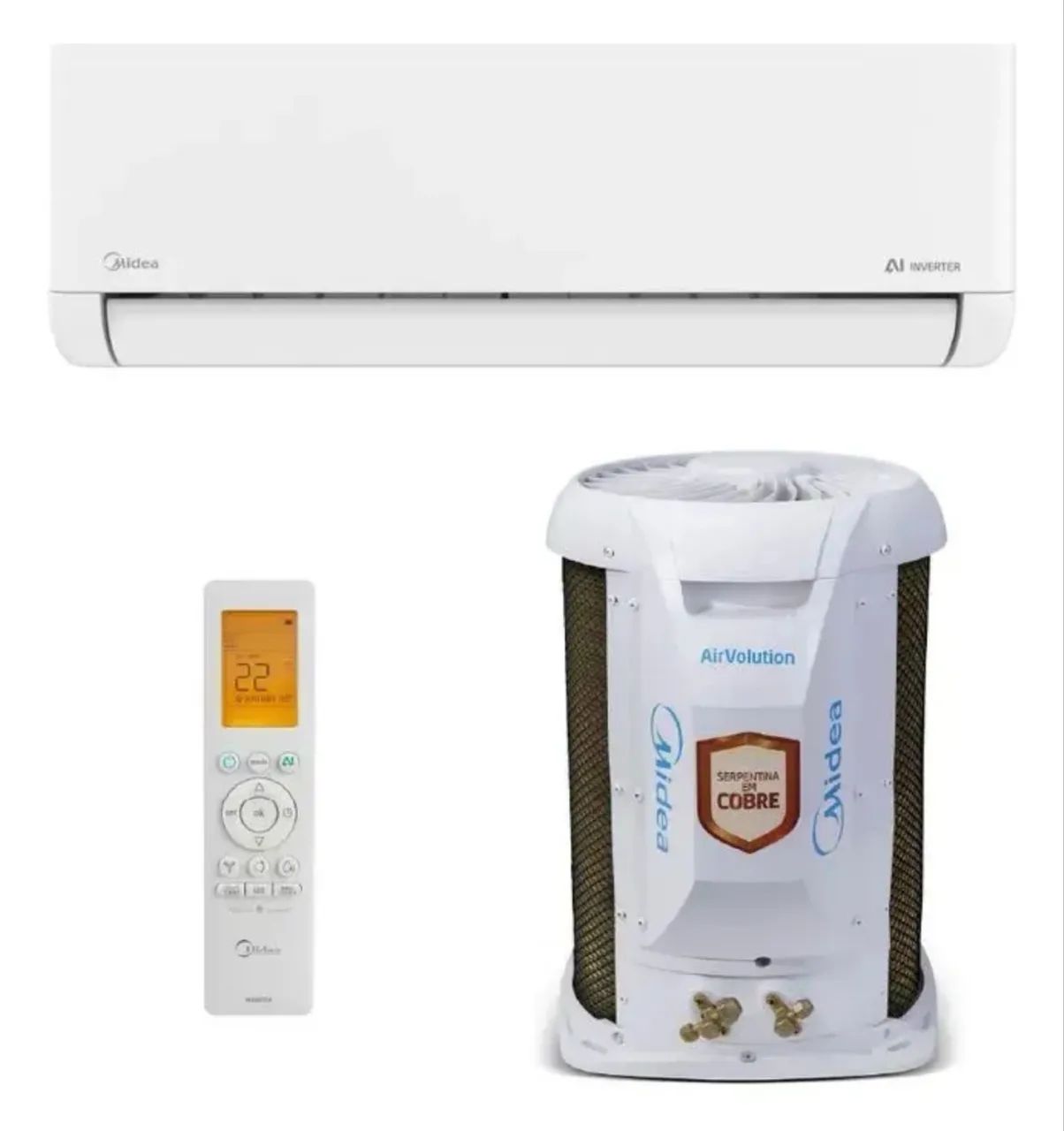 Ar Condicionado Split Hi Wall Midea Airvolution Inverter 12.000