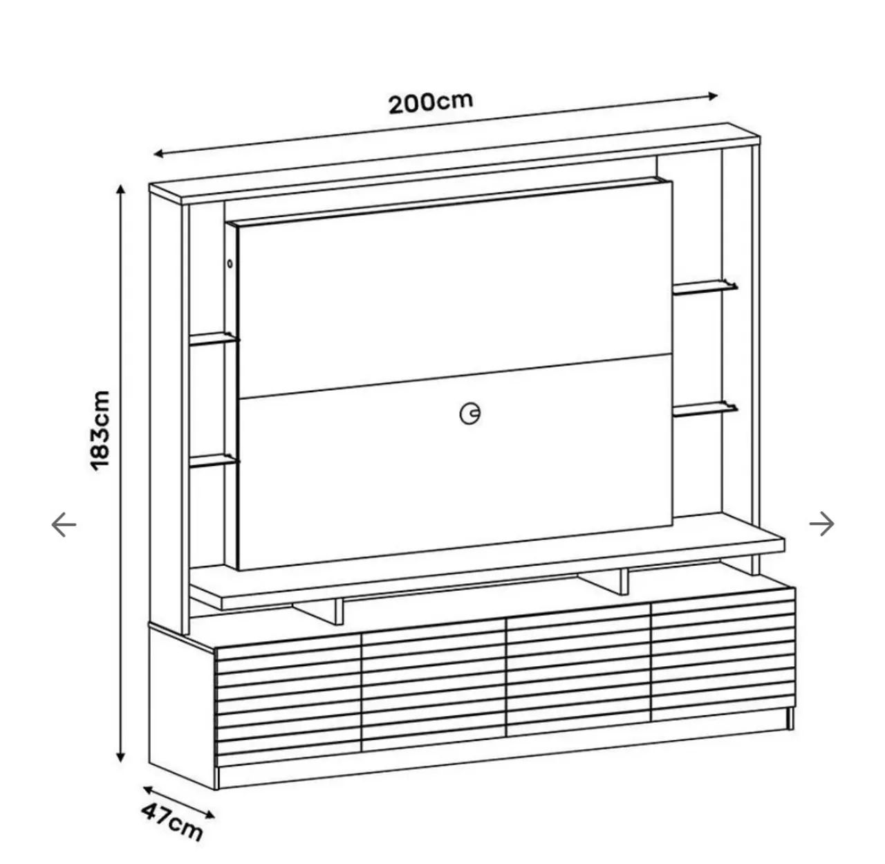Rack com painel para TV - Foto 2