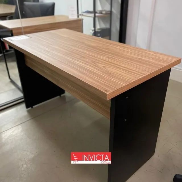 MESA ESCRIVANINHA RETA 120CM COM GAVETAS PARA ESCRITÓRIO/HOME OFFICE/ESTUDOS - Foto 2