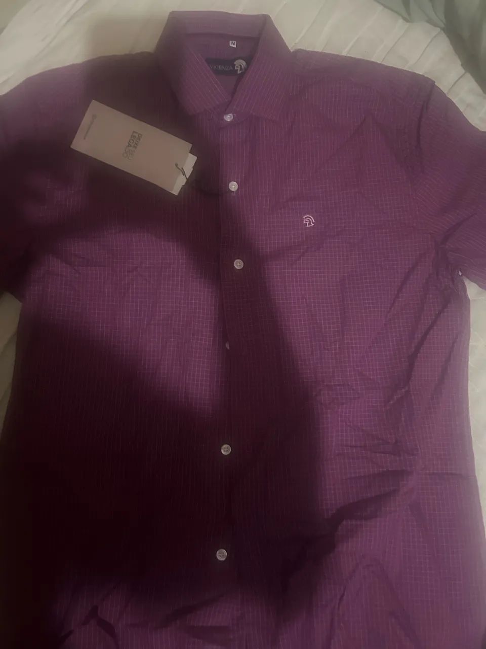 camisa social manga curta, nova. Nunca usada. - Foto 3