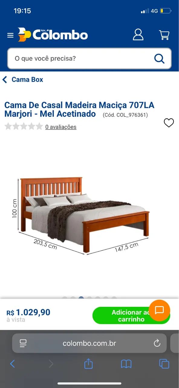 Cama de madeira maciça com colchão - Foto 2