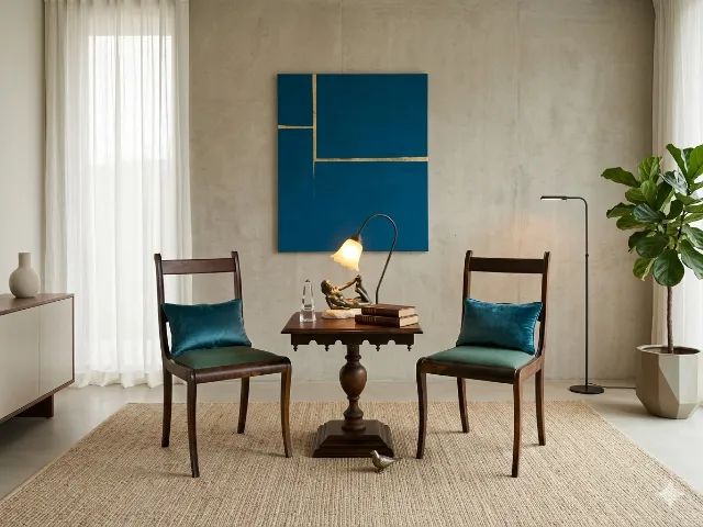 Conjunto em Imbuia Maciça Restaurado - Mesa + 2 Cadeiras | Acabamento Premium - Foto 3