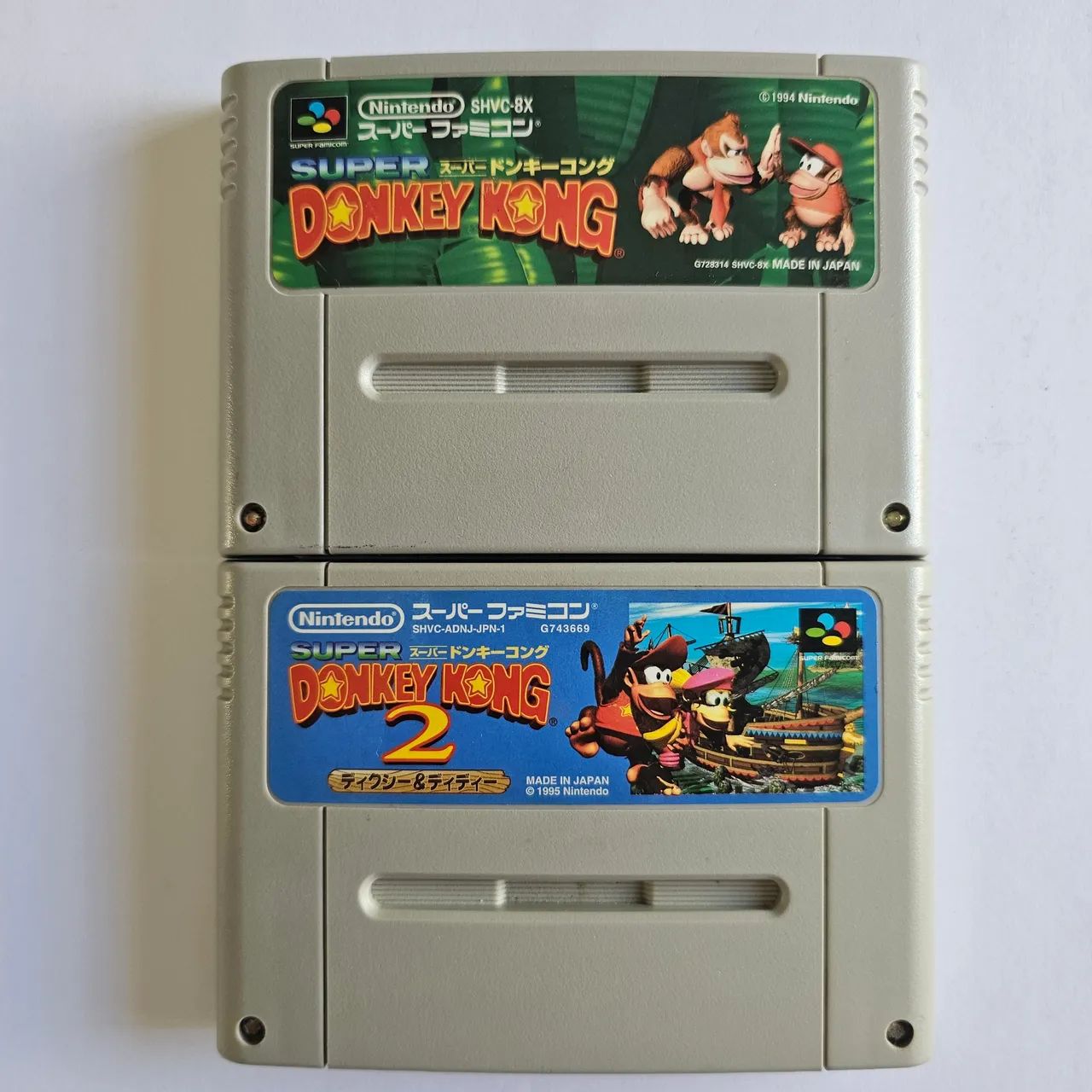 Combo Donkey Kong 1 e 2 Super Famicom Japonês Original ótimo estado