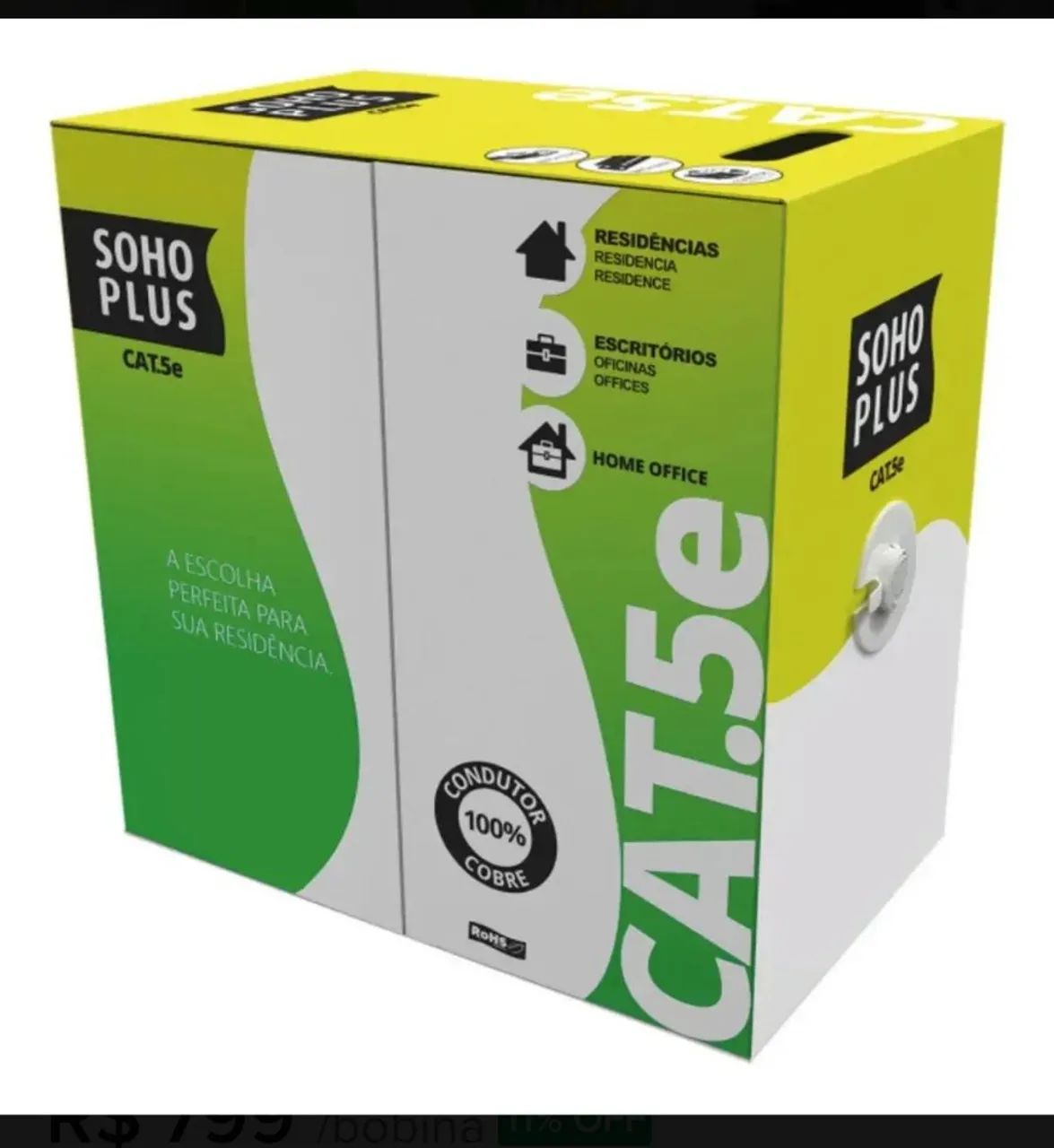 Cabo de rede cat5 Soho plus - Foto 2