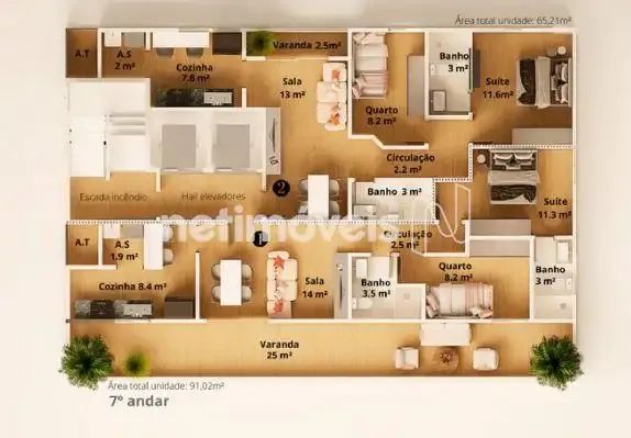 Excelente apartamento de 2 quartos em Jardim Camburi!! - Foto 2