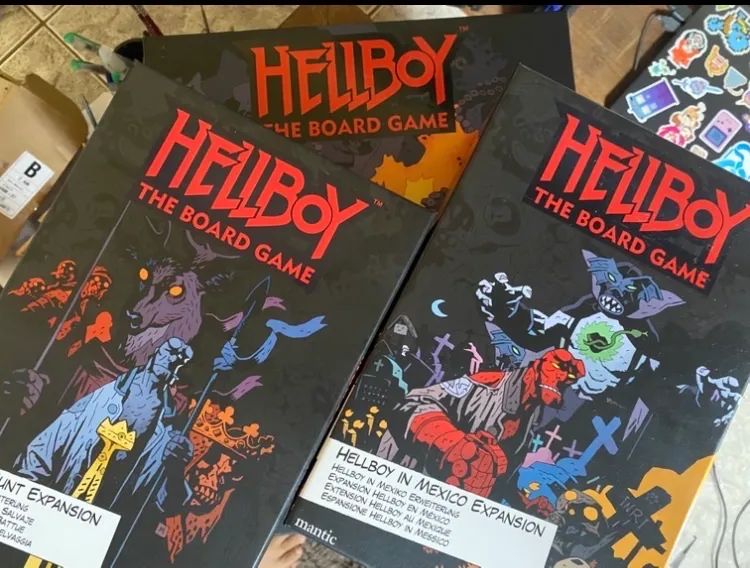 Expansões Hellboy Board Game: Wild Hunt e Mexico 100% pintadas