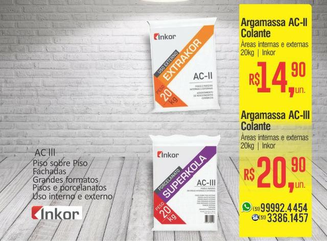 Cimento Cola 20Kg Incor AC II - R 14,90