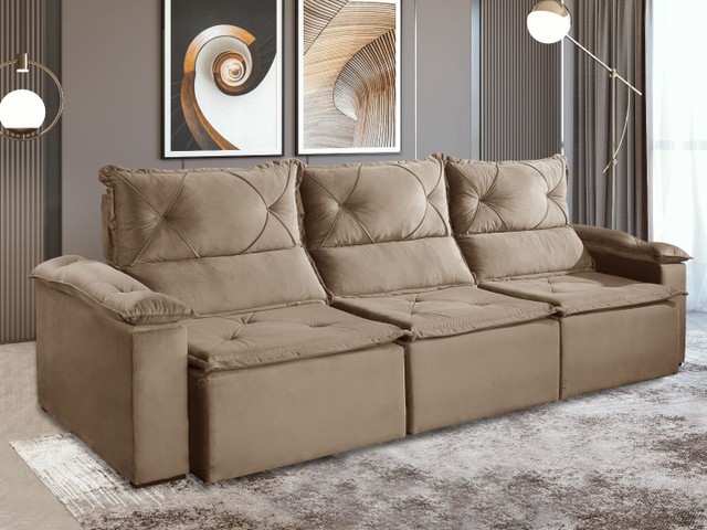 Sala sofá retrátil e reclinável de 280 cm - Foto 2