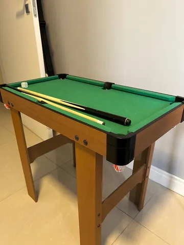 Mesinha de Sinuca Infantil Snooker Brilhar Com 02 Tacos - Sinuca