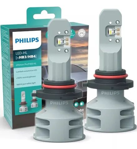 Kit Lampada Led Hb4 Hb3 Philips Ultinon 12v 6200k 160% + Luz - Carros, vans  e utilitários - Jardim Carvalho, Ponta Grossa 1260343261