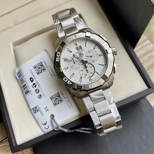 Rel gio Tag Hauer Aquaracer Chrono 300M Super Clone White Dial