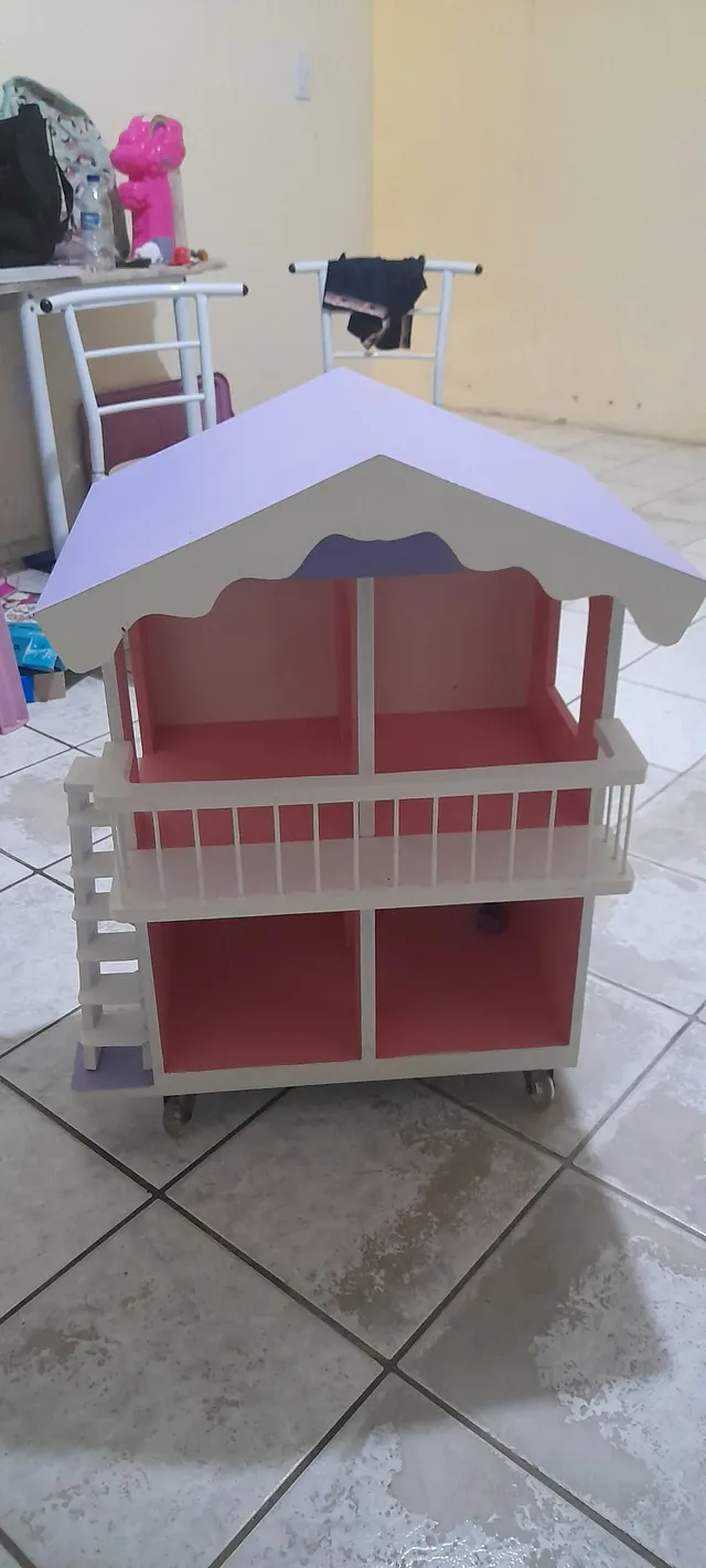 Casa Casinha da Barbie em mdf 110cm de Altura+ 22 Móveis