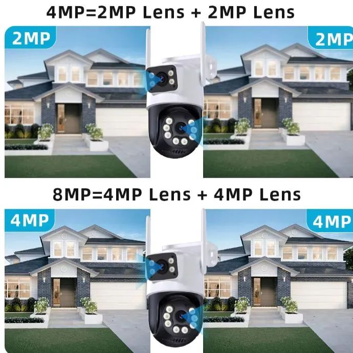 Câmera de segurança Dupla  PTZ Wi-Fi Uso externo - Foto 5