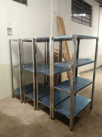 Estantes em aço inox (novo Sob encomenda)