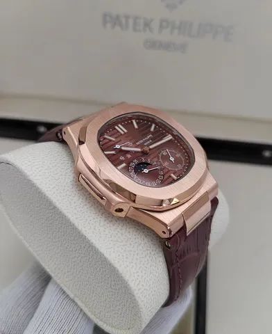 Relogio Patek PhilIppe Nautilus Moonphase Couro  - Foto 2