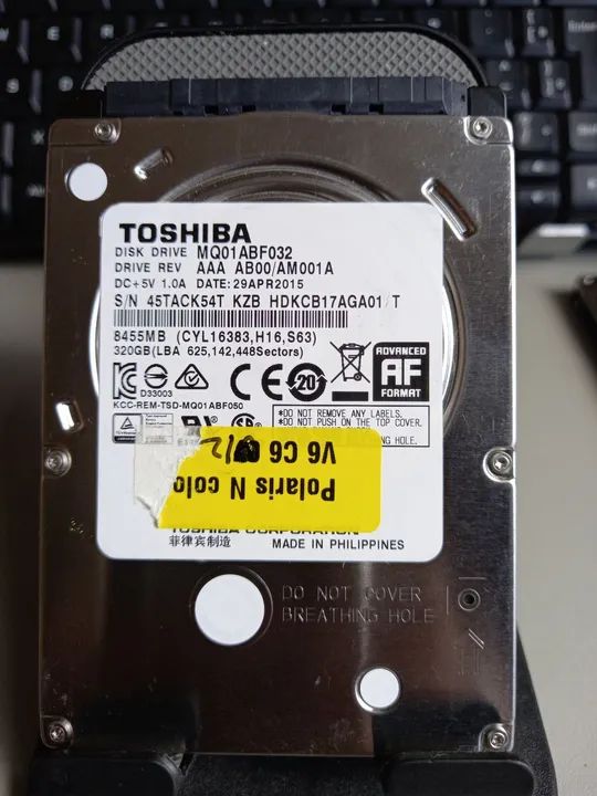 HD Toshiba 320GB SATA 2.5