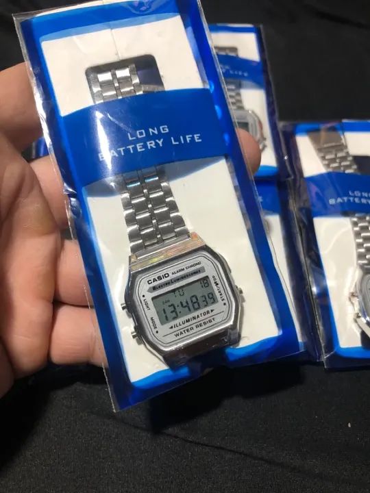 Relógio Casio Digital Masculino Prata - Foto 4