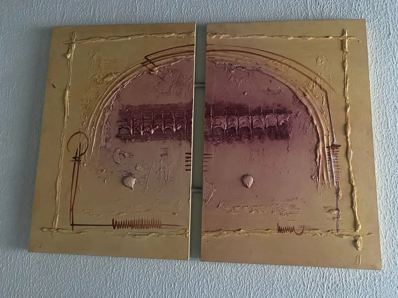 Quadro abstrato 2 partes