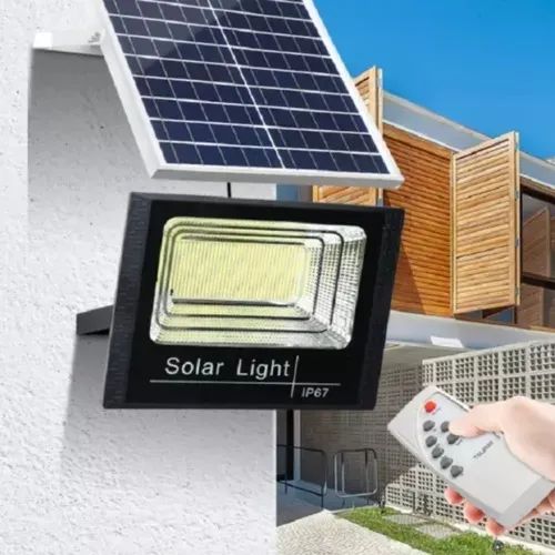 Refletor Solar 50w Led Com Placa Solar Bateria E Controle - Foto 3