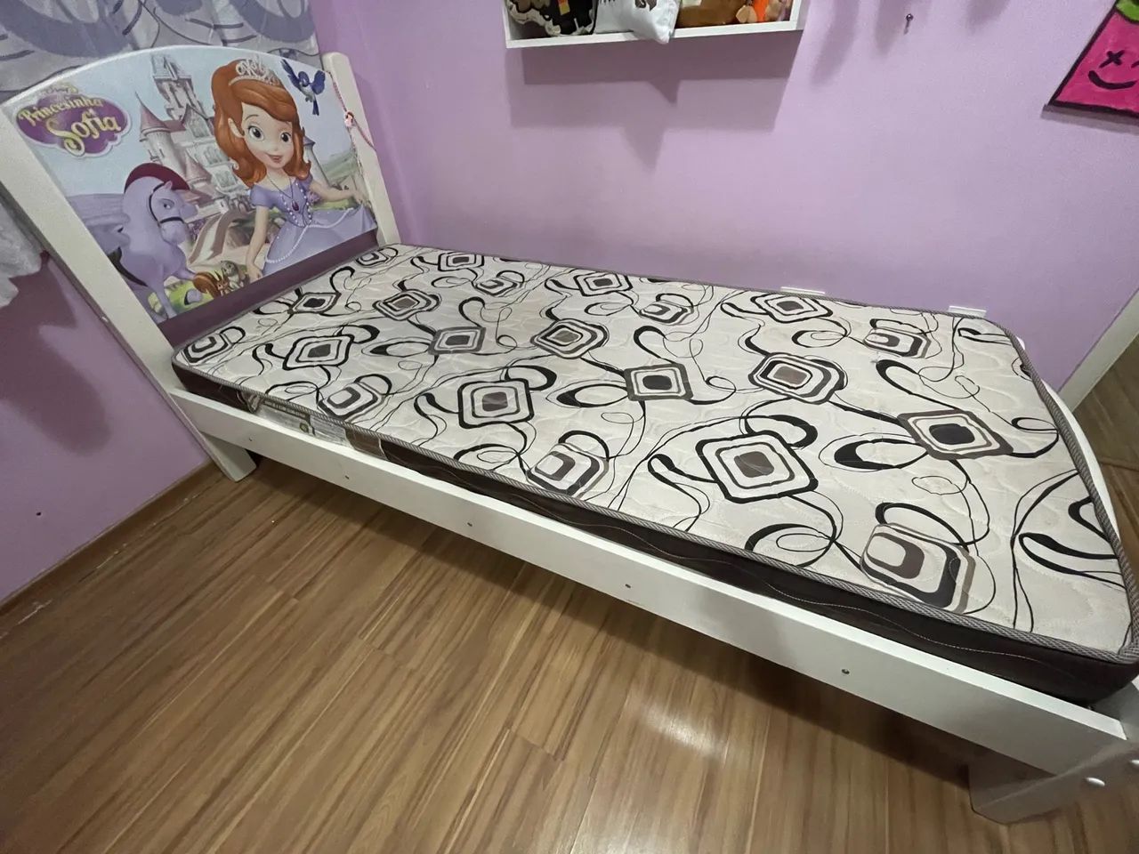 Cama Infantil Princesa Sofia com Colchão