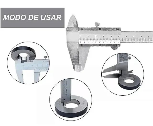 paquímetro universal 150mm x 0,2mm profissional em aço lwj-309