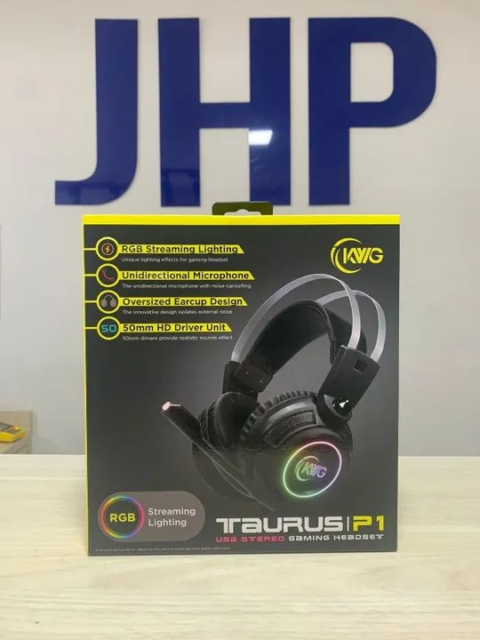 Headset Gamer KWG Taurus P1 RGB - Loja Fisica - Parcelamos sem juros