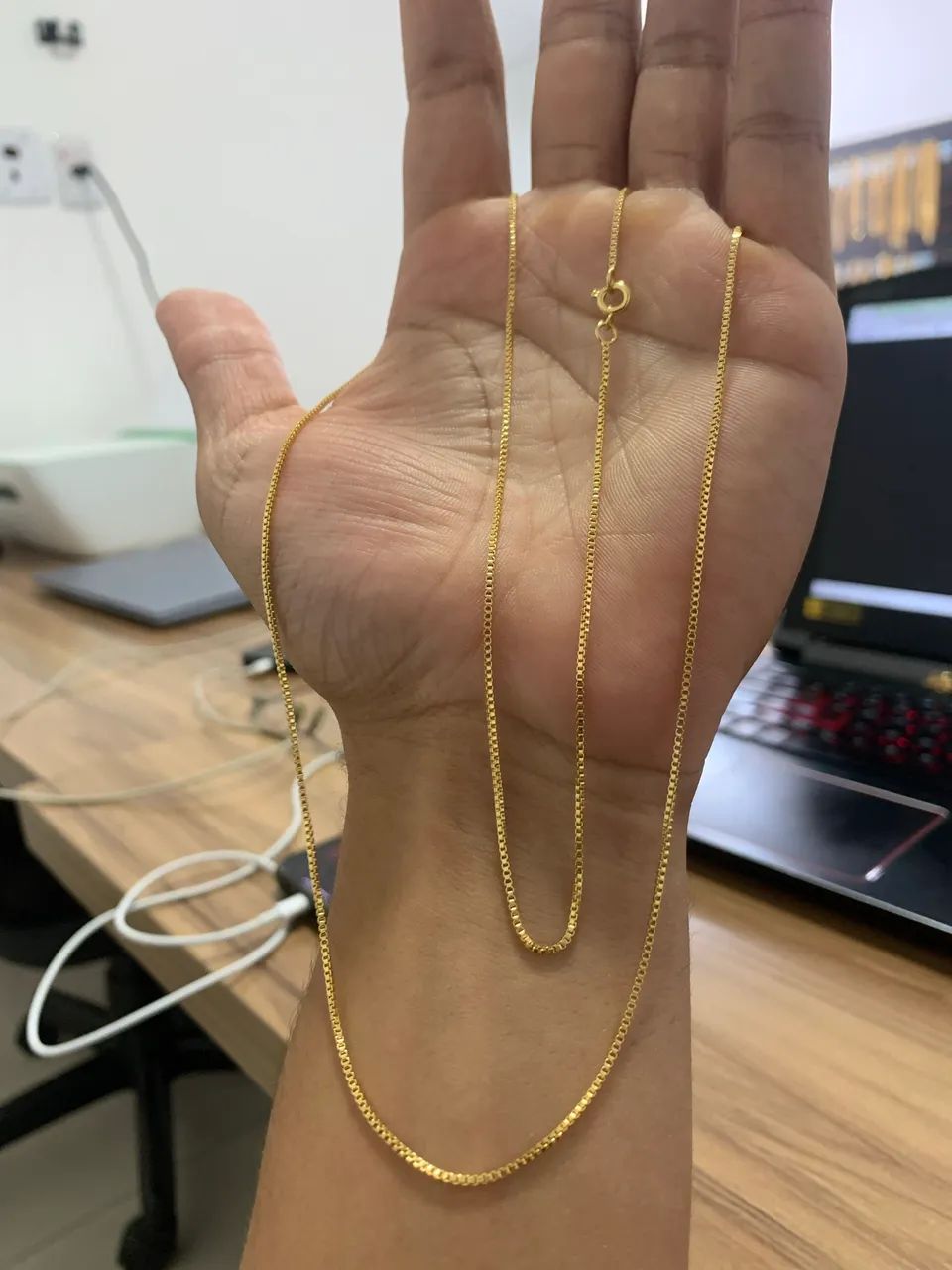 Corrente veneziana ouro 18k